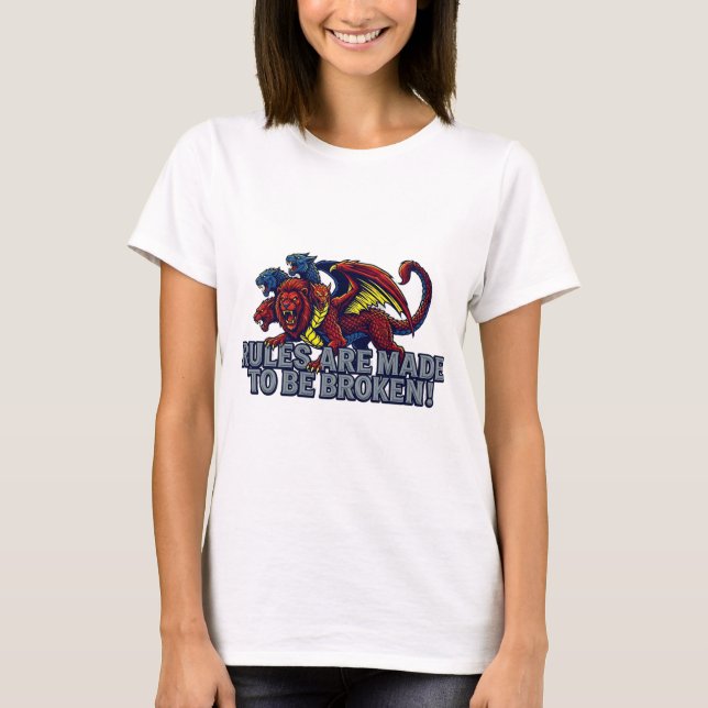 Regeln sind dazu da, gebrochen zu werden Multi-Hea T-Shirt (Vorderseite)