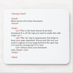 Regeln von HTML Mousepad