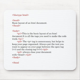 Regeln von HTML Mousepad