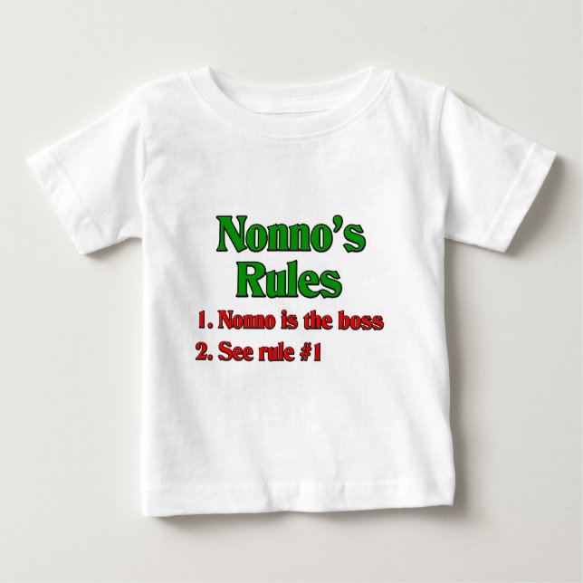 Regeln von Nonno (italienischer Großvater) Baby T-shirt (Vorderseite)