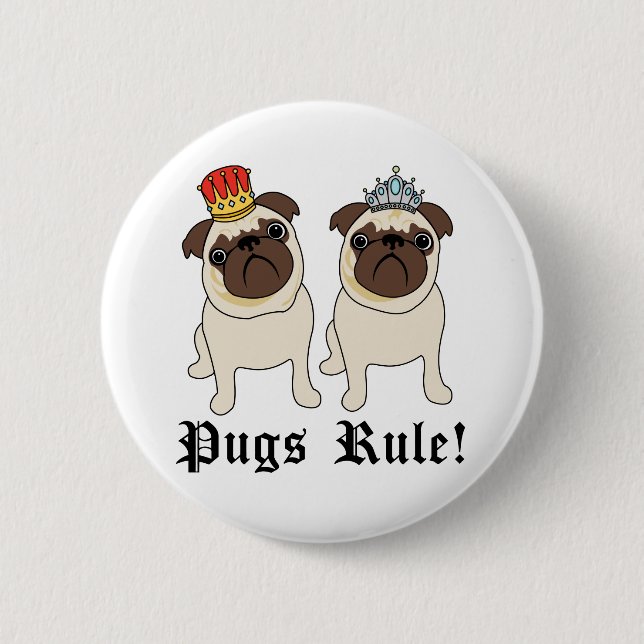 Regelschaltflächen für King und Queen Möpsen Button (Vorderseite)