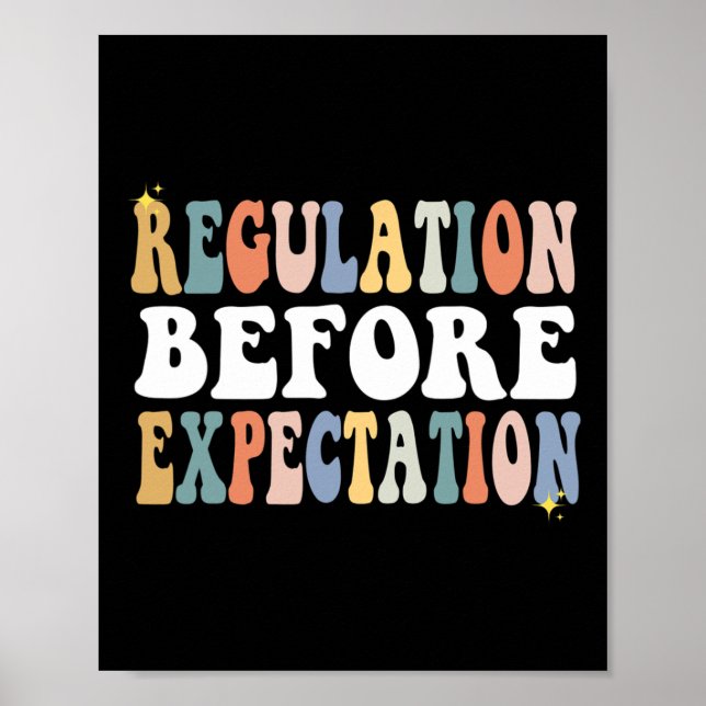 Regelung vor Erwartungen Groovy SPED Lehrer Poster (Vorne)