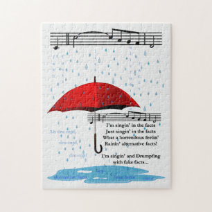 Regen an alternativen Fakten 11x14 Foto-Puzzle Puzzle