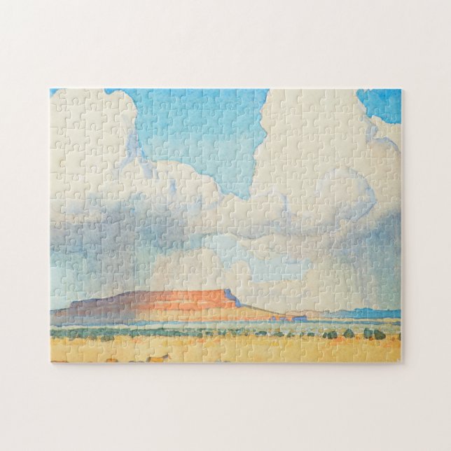 Regen auf dem Mesa, 1945 von Maynard Dixon Puzzle (Horizontal)