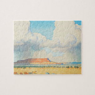 Regen auf dem Mesa von Maynard Dixon Puzzle