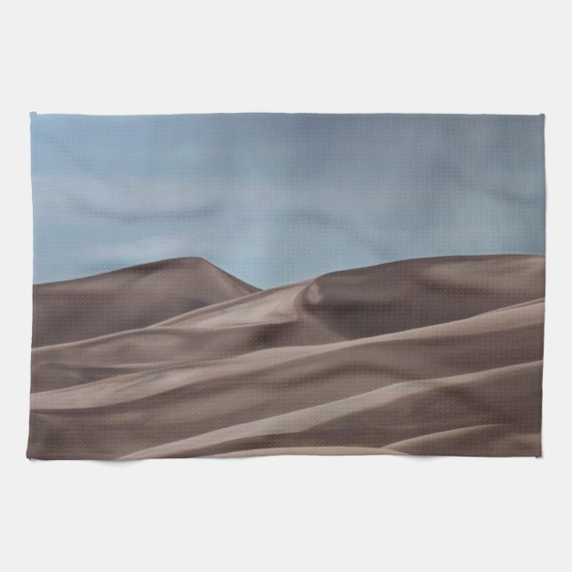 Regen auf den großen Sanddünen Handtuch (Horizontal)