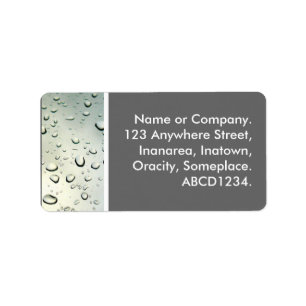 Regen auf meinem Fenster Adressaufkleber