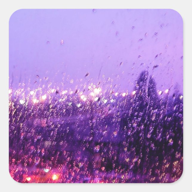 Regen auf mich quadratischer aufkleber (Vorderseite)