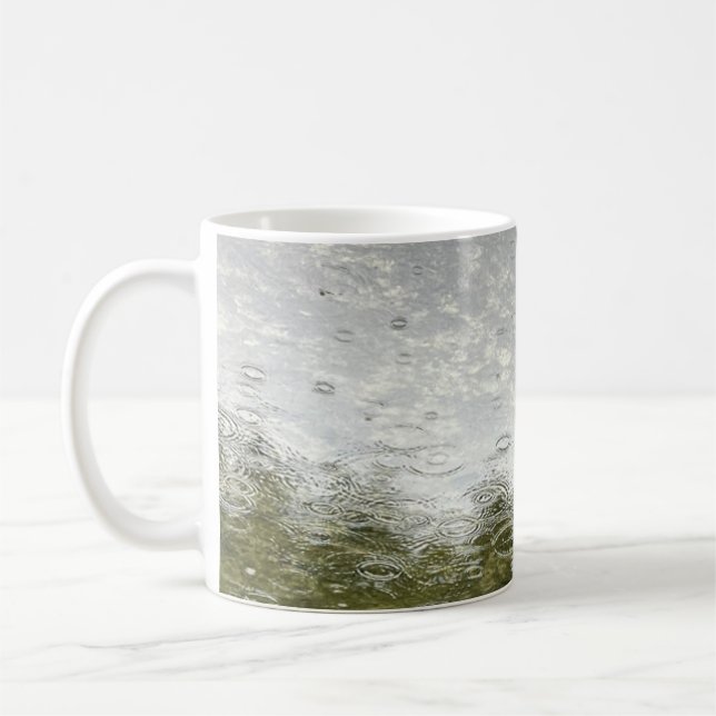 Regen auf Teich Kaffeetasse (Links)
