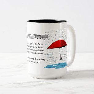 Regen aus alternativen Fakten 15 oz Zwei-Ton-Tasse Zweifarbige Tasse