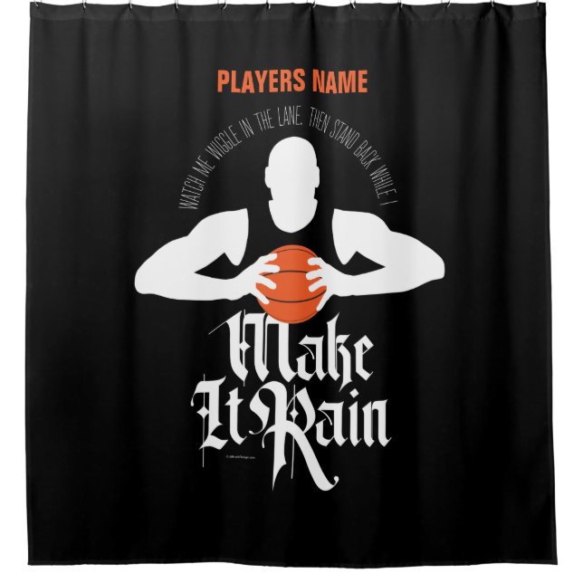Regen (Basketball) Duschvorhang (Vorderseite)