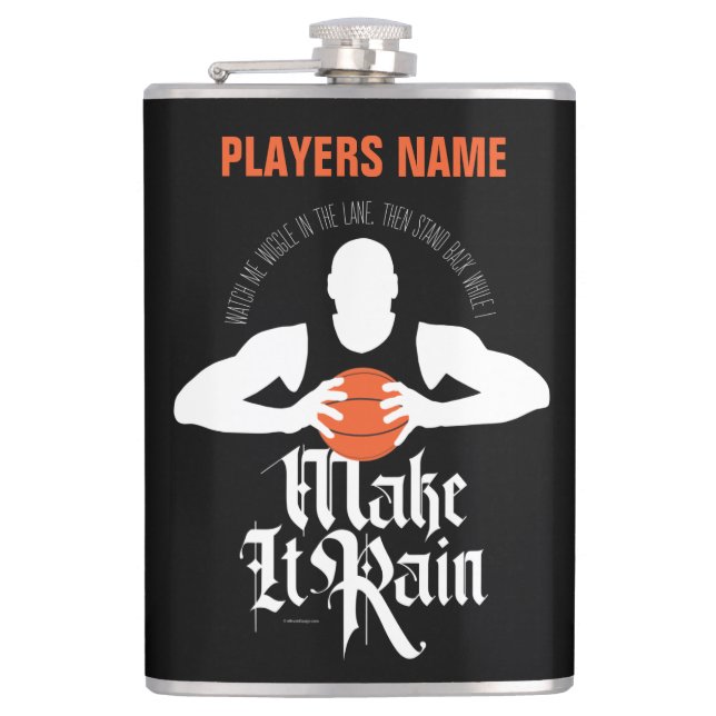 Regen (Basketball) Flachmann (Vorderseite)