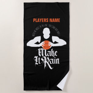 Regen (Basketball) Strandhandtuch