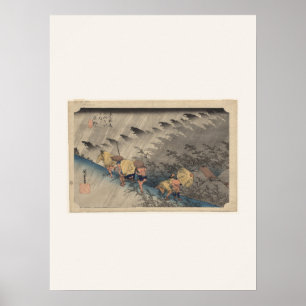 Regen bei Shono von Hiroshige - Poster