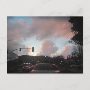Regen bei Sonnenuntergang in San Luis Obispo, CA Postkarte