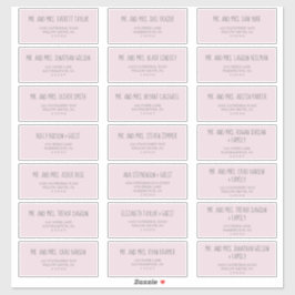 Regen Cloud Pink Baby Showadressen Labels