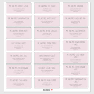 Regen Cloud Pink Baby Showadressen Labels