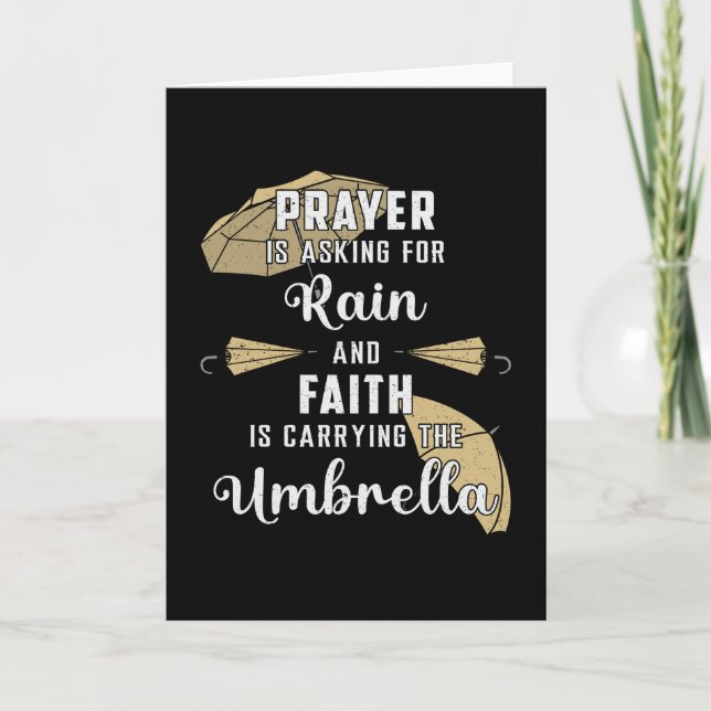 Regen Cloud Umbrella Wetter Raindrop Rainy Geschen Karte (Vorderseite)
