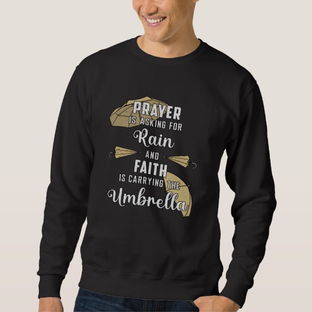 Regen Cloud Umbrella Wetter Raindrop Rainy Geschen Sweatshirt (Vorderseite)