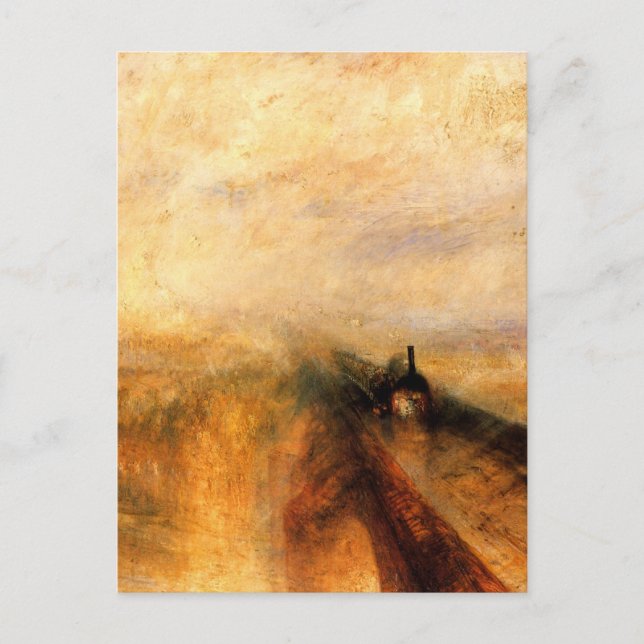 Regen, Dampf und Geschwindigkeit - Die Große Weste Postkarte (Vorderseite)