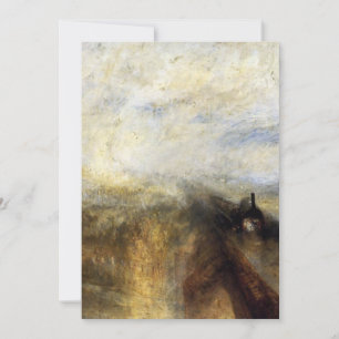 Regen, Dampf und Geschwindigkeit von JMW Turner Einladung