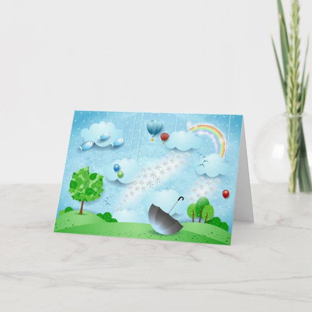 Regen der Blume Einladung (Vorderseite)