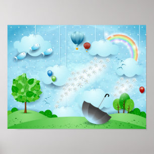 Regen der Blume Poster