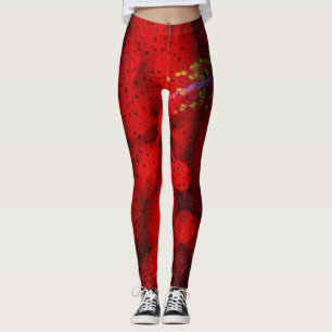 Regen Dotted Red Leggings