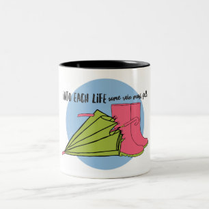 Regen Fall 11 oz Zwei-Tonen-Tasse Zweifarbige Tasse