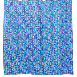 Regen fällt April Duschen Multi Blue Design Duschvorhang