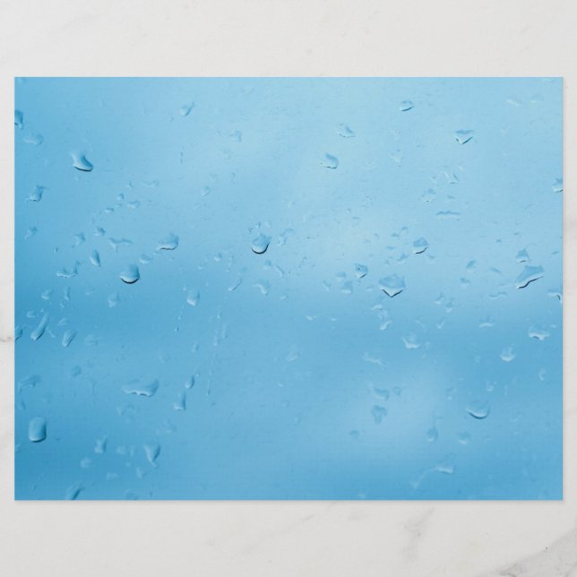 Regen fällt auf das Fenster Flyer (Vorne)