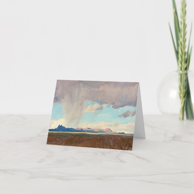 Regen für den Golf von Maynard Dixon Dankeskarte (Vorderseite)