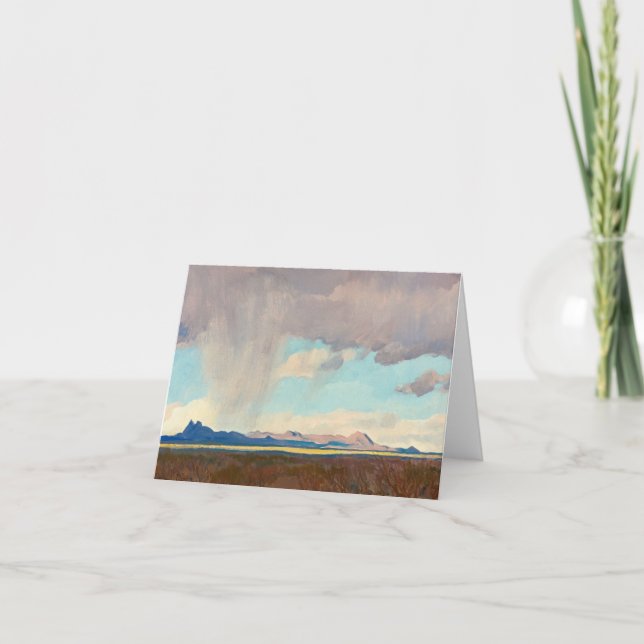 Regen für den Golf von Maynard Dixon Dankeskarte (Vorderseite)