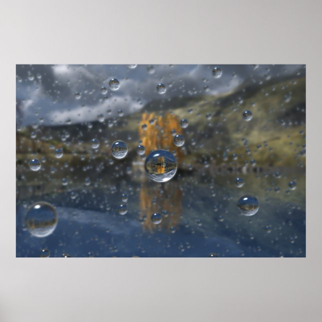 Regen in der Glen Print Poster (Vorne)
