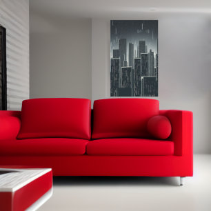 Regen in der Stadt   AI Art Poster