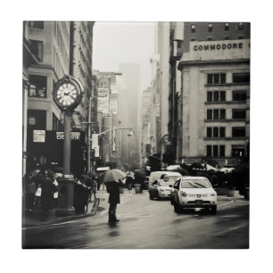 Regen in New York City - Vintage Art Fliese