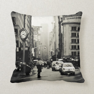 Regen in New York City - Vintage Art Kissen
