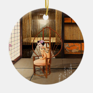 Regen Keramik Ornament