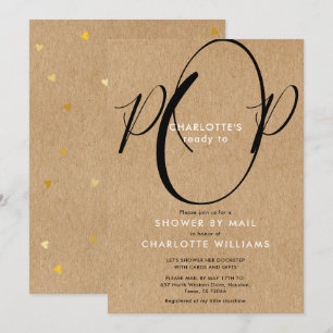 Regen per Post weit entfernte Sprinkle Rustikale K Einladung