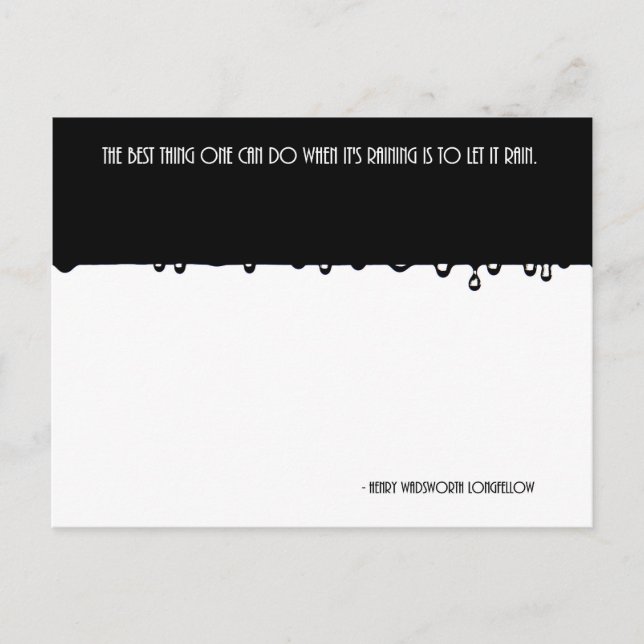 Regen Postkarte (Vorderseite)