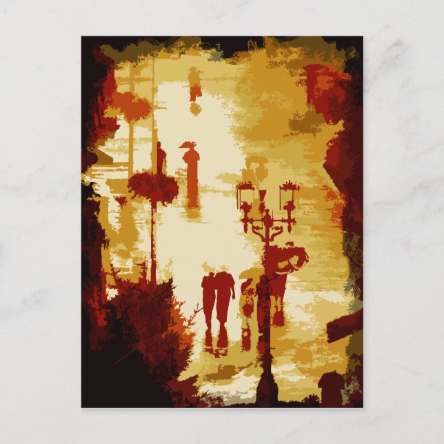 Regen Postkarte (Vorderseite)