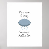 Regen Regen Geh Weg Poster