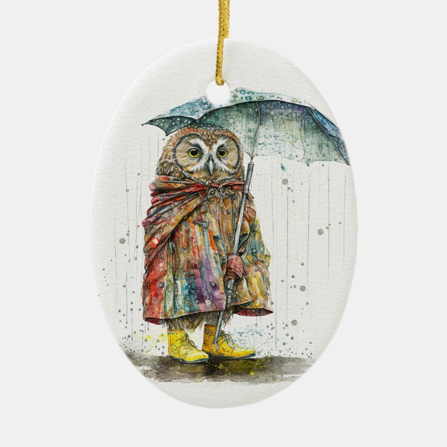 Regen Regen weg Keramik Ornament (Vorne)