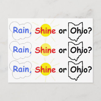 Regen, Shine oder Ohio? Postkarte
