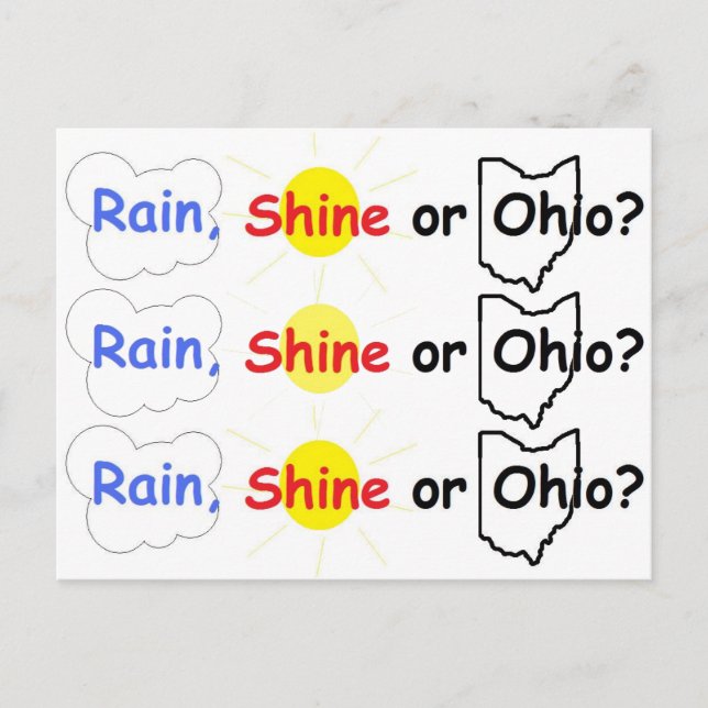 Regen, Shine oder Ohio? Postkarte (Vorderseite)