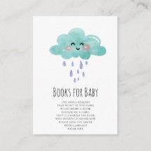 Regen Sie Cloud Books für Baby Girl Card