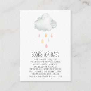 Regen Sie Cloud Books für die Baby Girl Enclosure  Begleitkarte