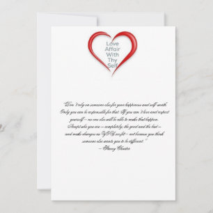 Regen Sie Selbstachtung an Dankeskarte