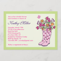 Regen-Stiefel-Brautparty-Einladung