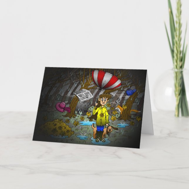 Regen- und Windtag Karte (Vorderseite)